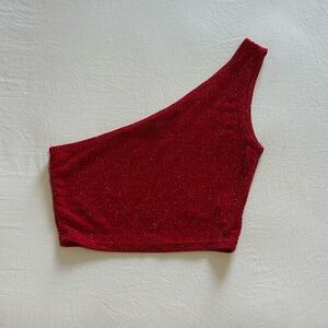 Pretty Little Thing Red One-Shoulder Top